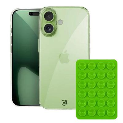 Kit Capa case capinha Crystal Slim para iPhone 17 +  Ventosa - Verde - Gshield