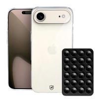Kit Capa case capinha Crystal Slim para iphone 17 Air +  Ventosa - Preto - Gshield - 1