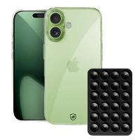 Kit Capa case capinha Crystal Slim para iPhone 17 +  Ventosa - Preto - Gshield - 1