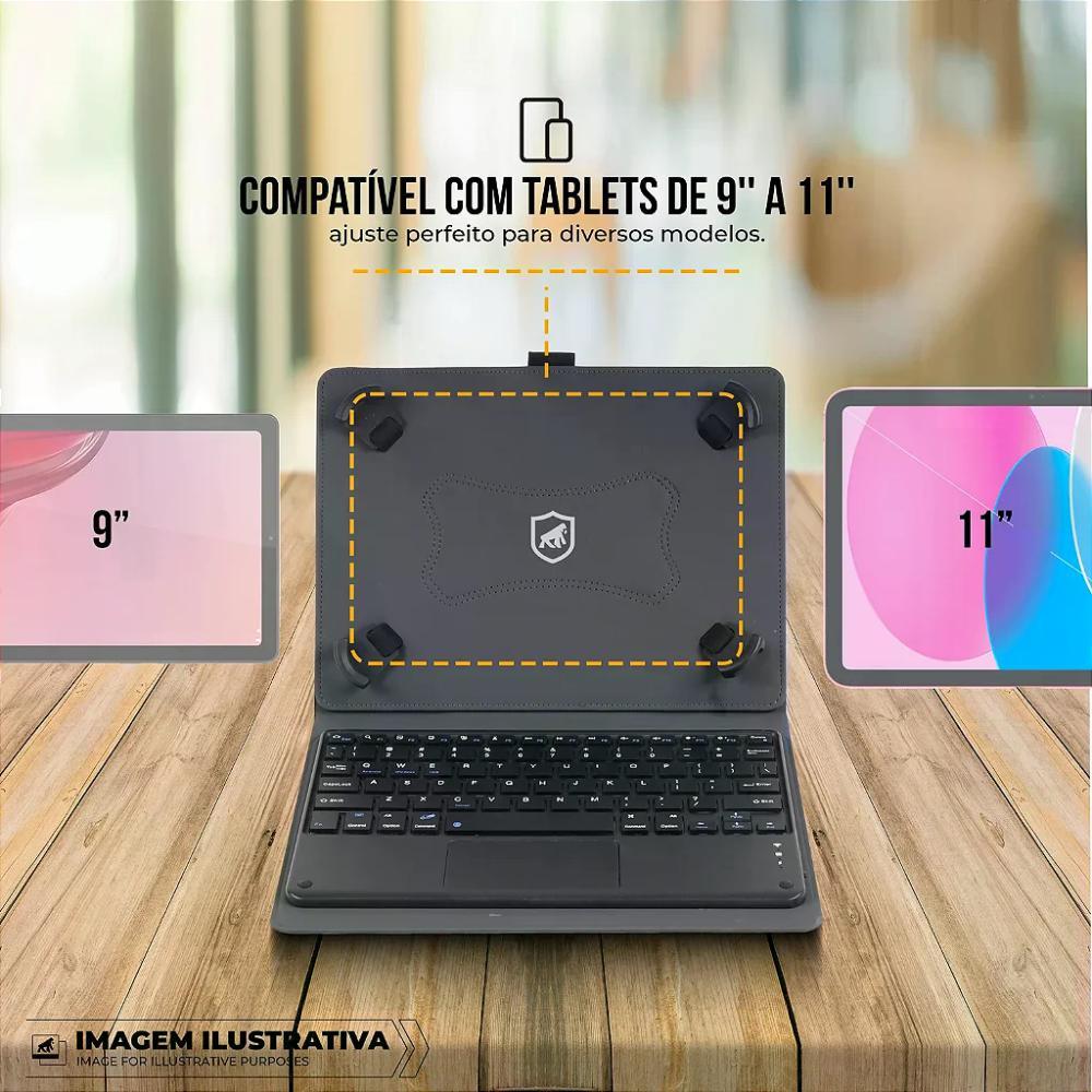 Capa case capinha para Yotopt 10" com Teclado Bluetooth - Hybrid - Gshield - 3