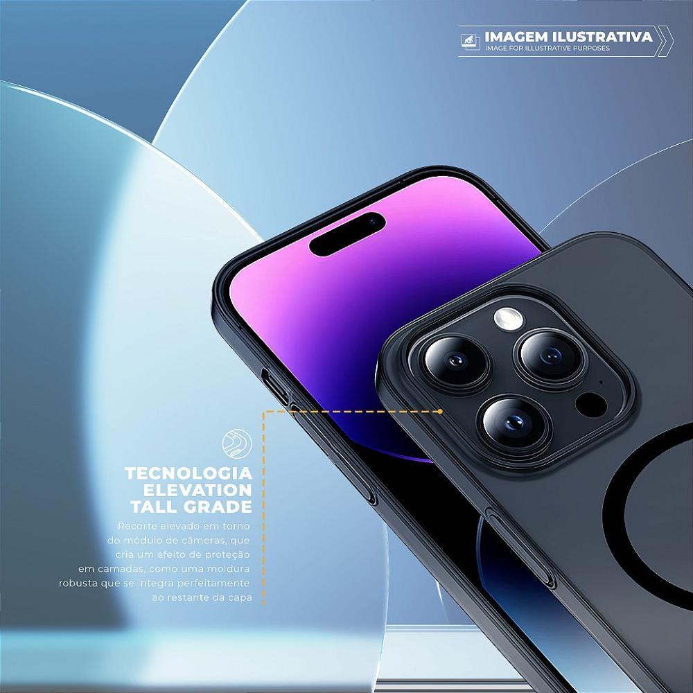 Capa case capinha para iPhone 15 - Crystal Slim Magsafe Dark - Gshield - 5