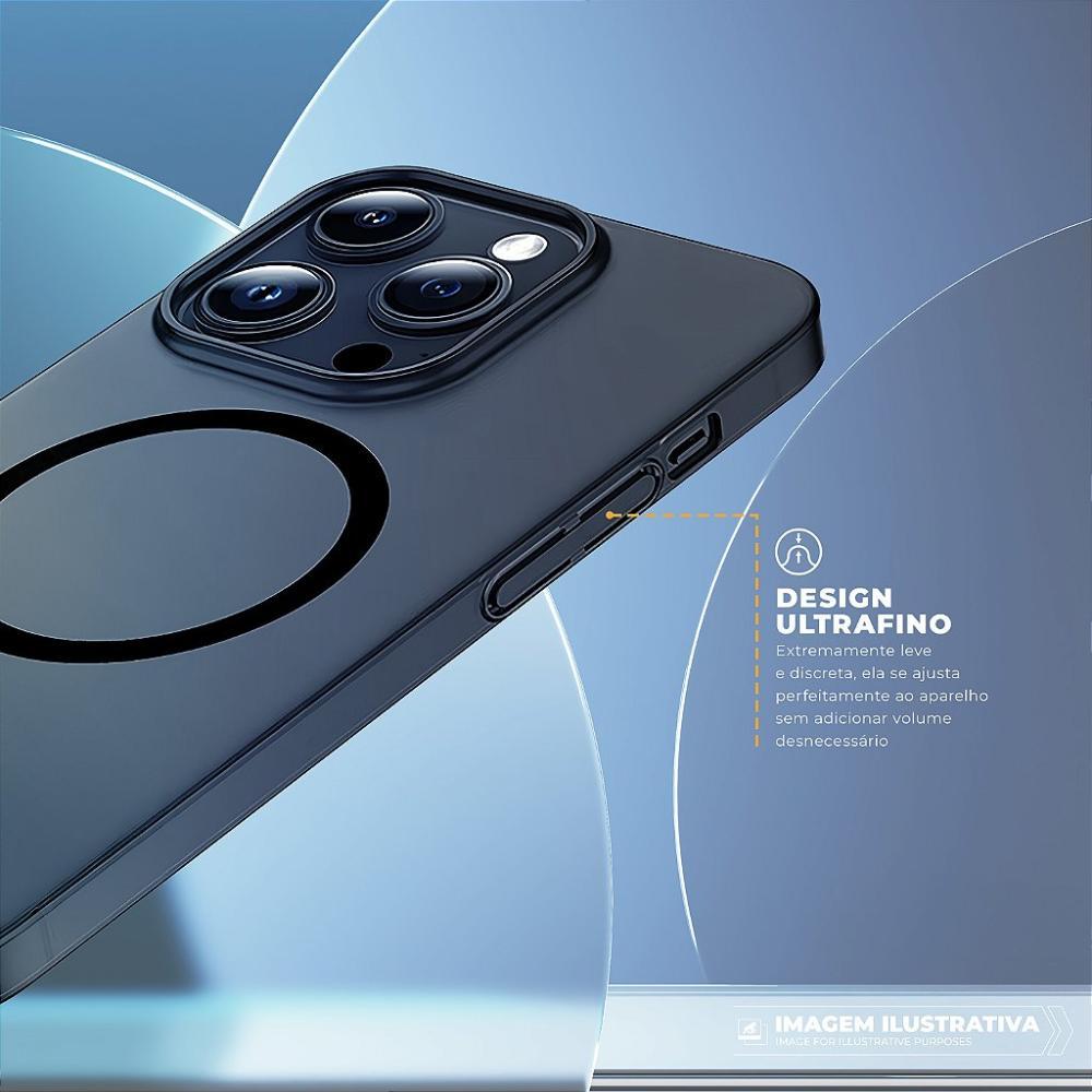 Capa case capinha para iPhone 15 - Crystal Slim Magsafe Dark - Gshield - 6