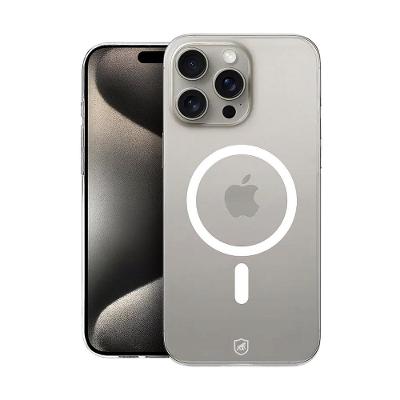 Capa case capinha para iPhone 15 Pro Max Crystal Slim Magsafe NÃO AMARELA