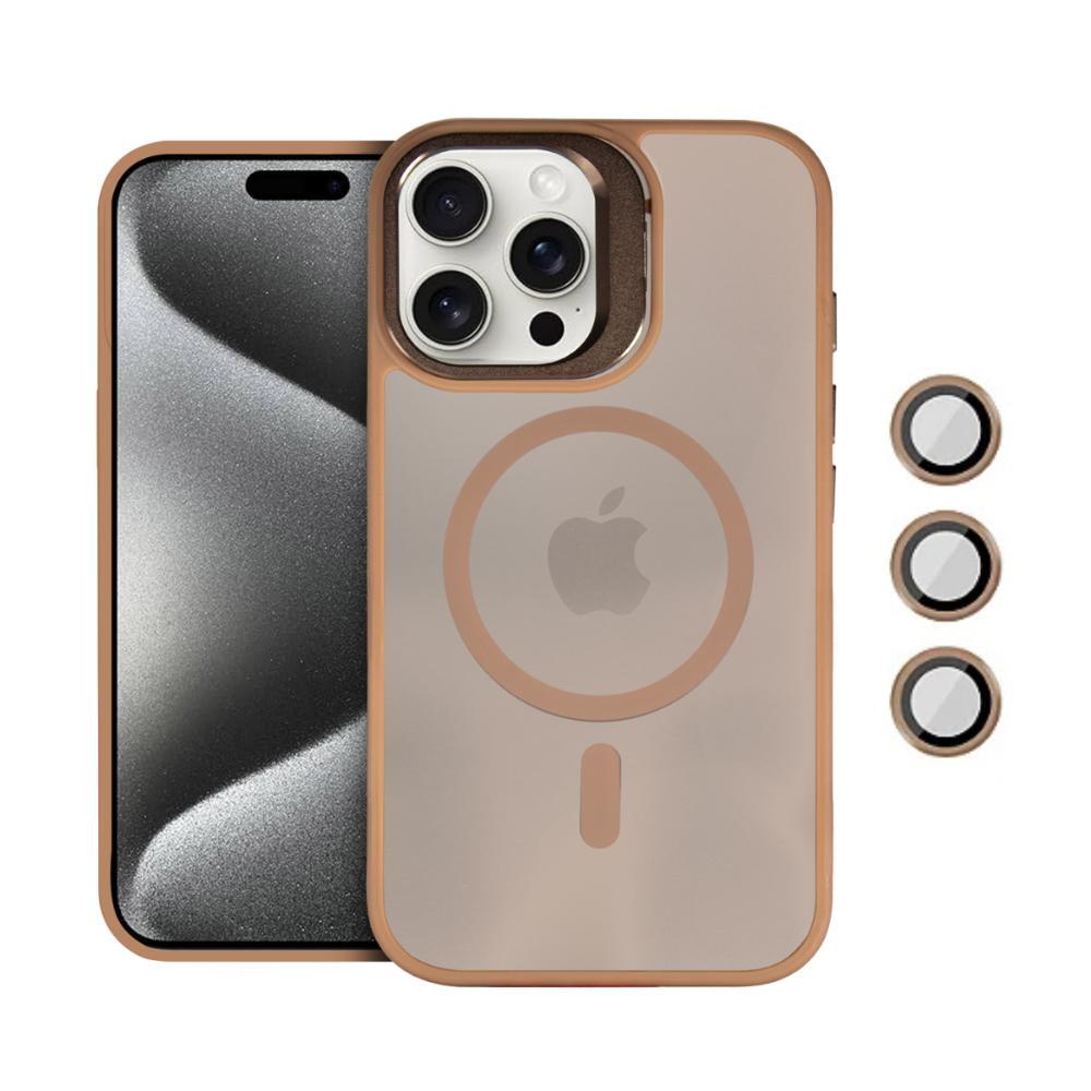 Capa case capinha para iPhone 15 Pro Max - MagSafe Titanium Desert - Gshield - 1