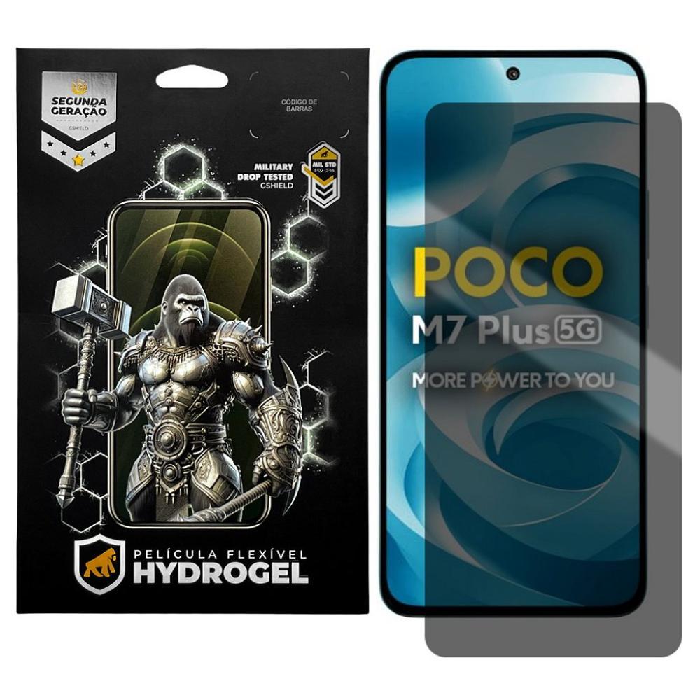 Película para Xiaomi Poco M7 Plus - Privacidade Hydrogel - Gshield - 1