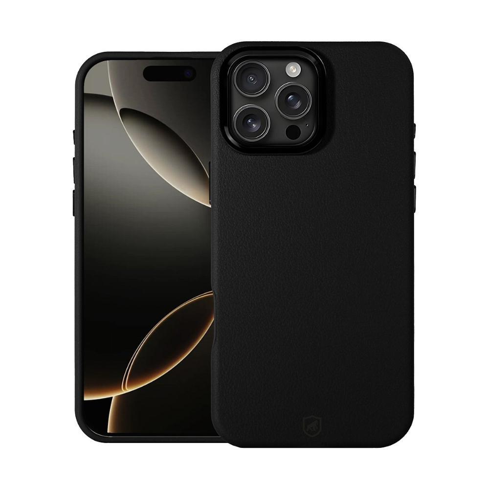Capa case capinha para iPhone 16 Pro - Couro Dual Magsafe - Preta - Gshield - 1