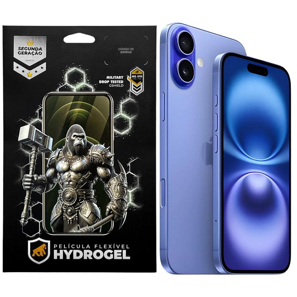 Kit Película Hydrogel HD Frontal + Traseira para iPhone 16 Plus - Proteção Completa - Gshield - 1