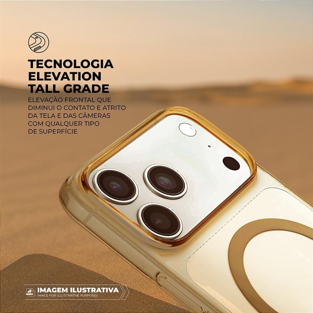 Capa case capinha para iphone 17 Pro - Magsafe Crystal Slim Cloud - NÃO AMARELA - Desert - Gshield - 2