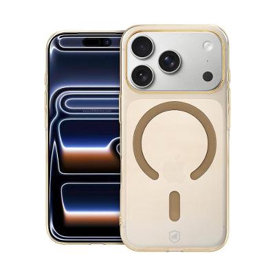 Capa case capinha para iphone 17 Pro - Magsafe Crystal Slim Cloud - NÃO AMARELA - Desert - Gshield