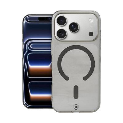 Capa case capinha para iPhone 17 Pro - Crystal Slim Magsafe - NÃO AMARELA - Titanium - Gshield