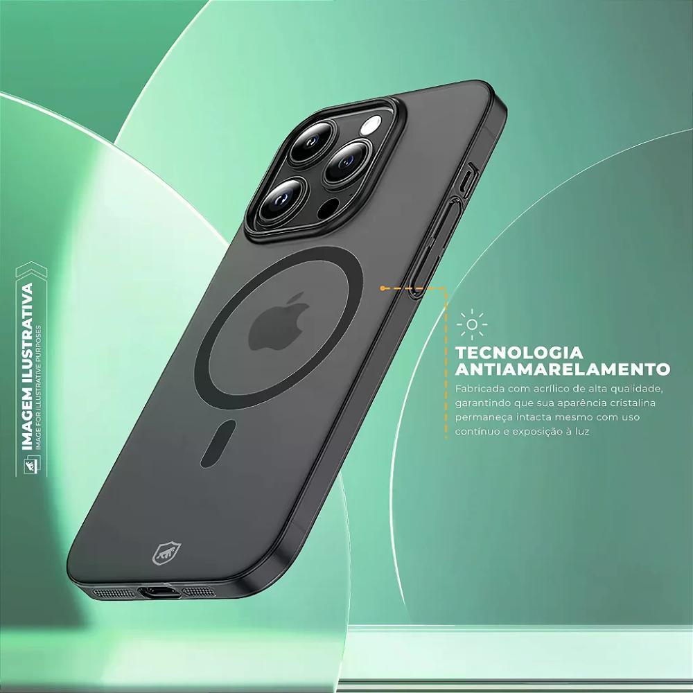 Capa case capinha para iPhone Air - Crystal Slim Magsafe - NÃO AMARELA - Titanium - Gshield - 2