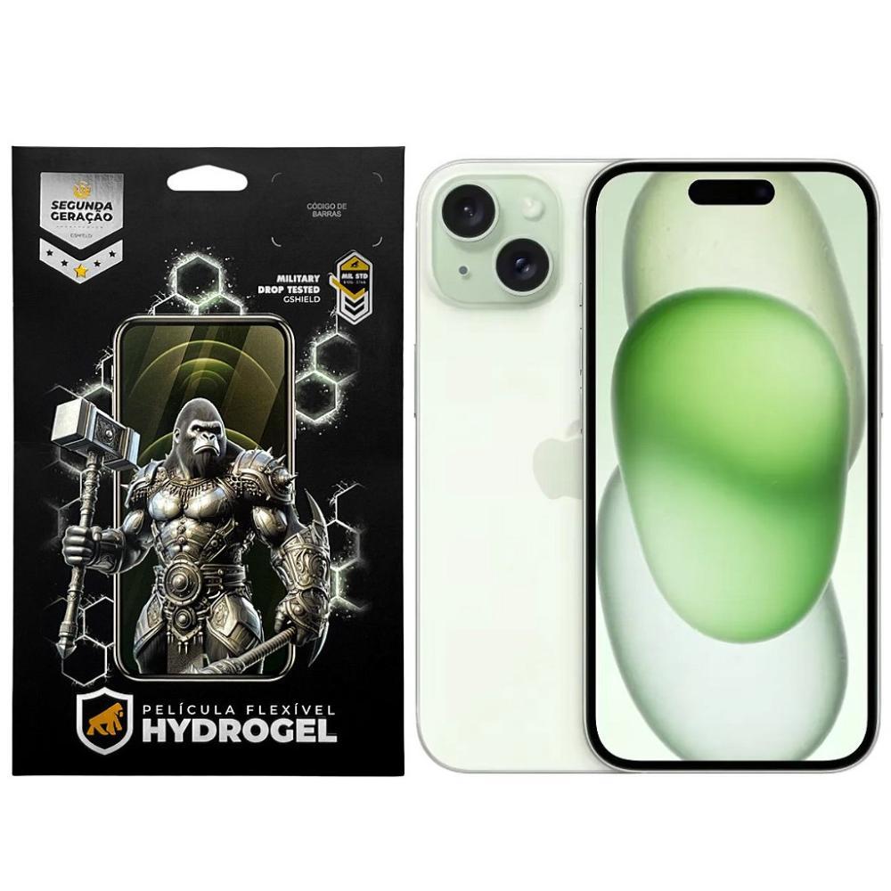 Kit Película Frontal + Traseira para iPhone 15 Plus - Proteção Completa - Gshield - 1