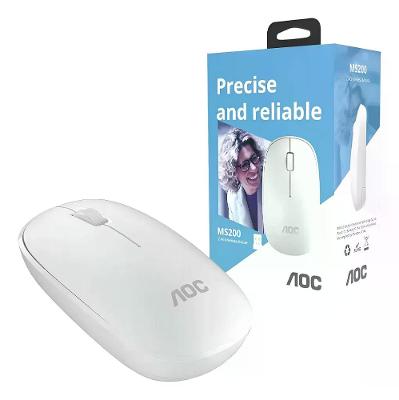 Mouse Óptico Sem Fio Wireless 2.4 Ghz 1600 DPI - Branco - AOC