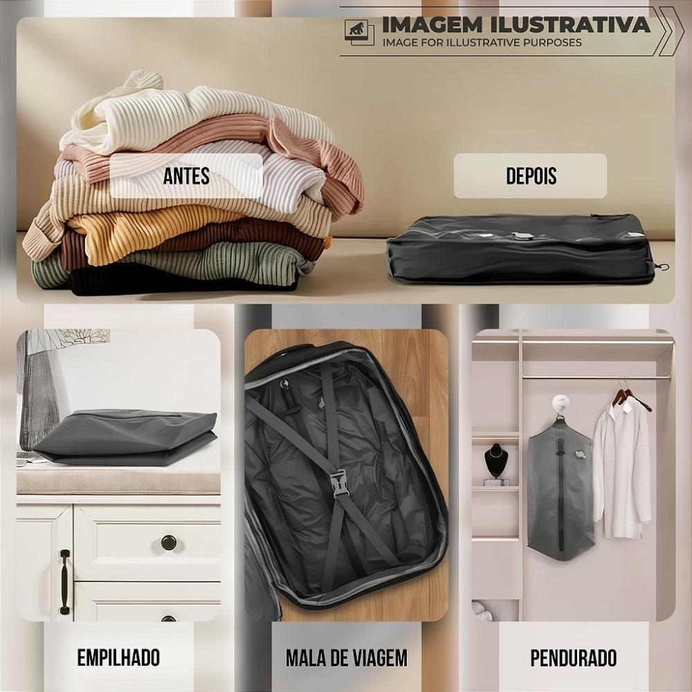 Saco à Vácuo para Viagem à Prova d’Água com Vedação Hermética - Safe Bag - Gshield - 5