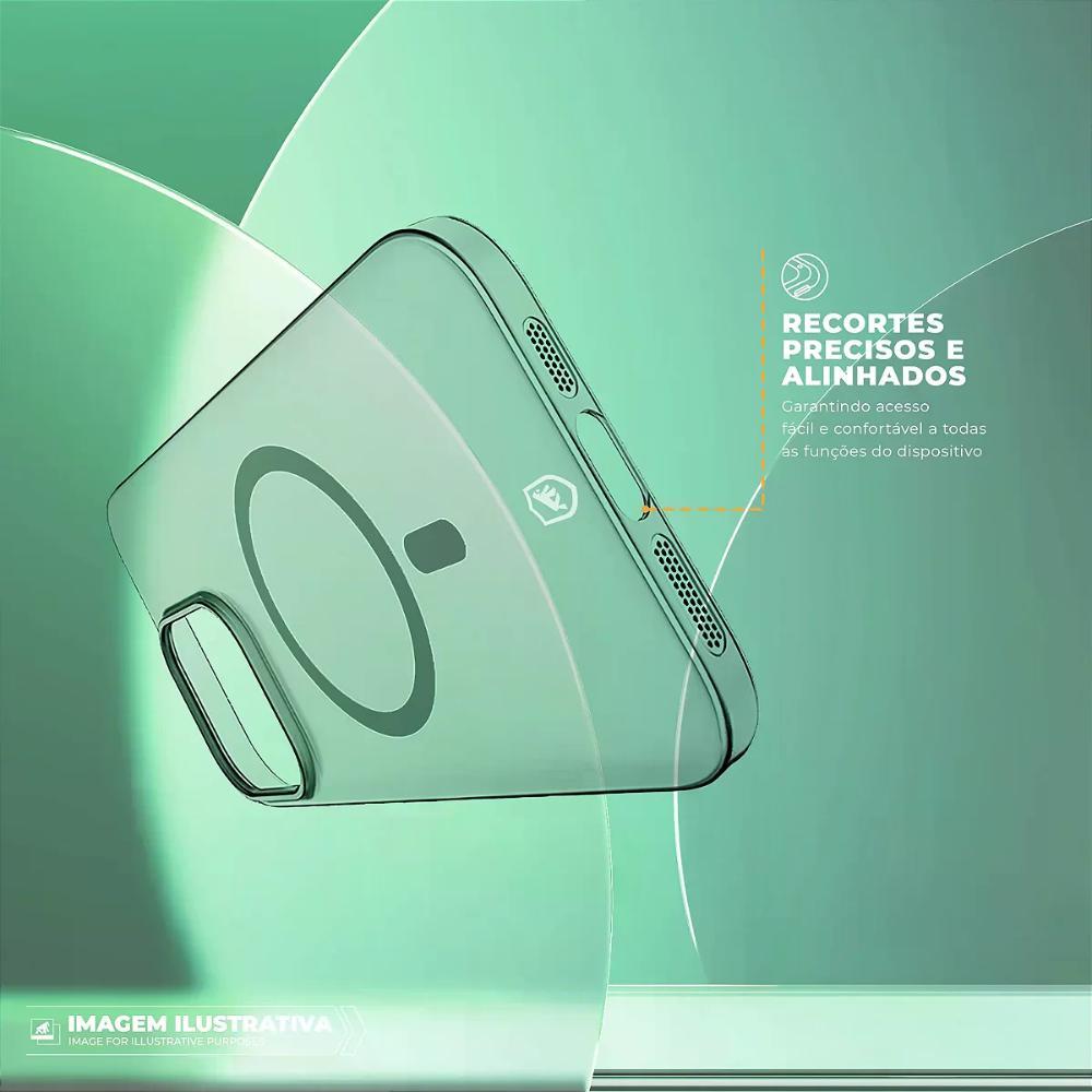 Capa case capinha para iPhone 17 Pro Max - Crystal Slim Magsafe - NÃO AMARELA - Titanium - Gshield - 4
