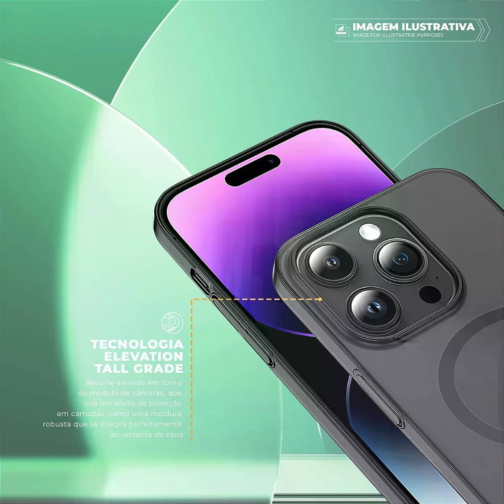 Capa case capinha para iPhone 17 - Crystal Slim Magsafe - NÃO AMARELA - Titanium - Gshield - 5