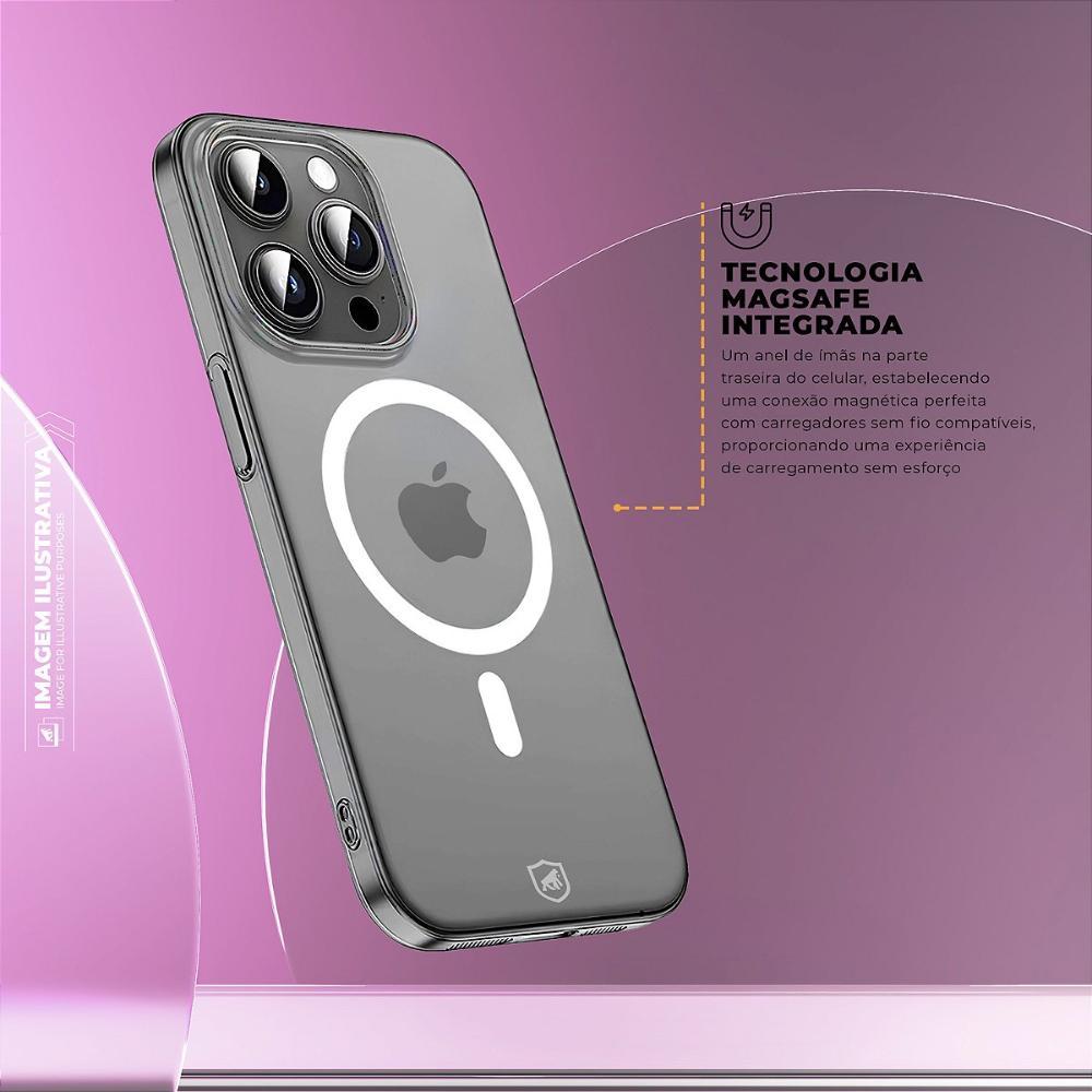 Capa case capinha para iPhone 17 Pro - Crystal Slim Magsafe - NÃO AMARELA - Transparente - Gshield - 3