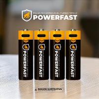 Pilha Recarregável Turbo Powerfast AA - Tipo C - Gshield - 5