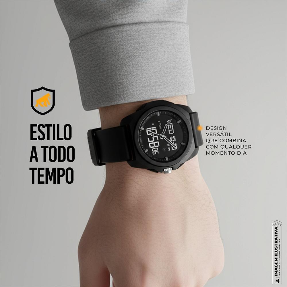 Relógio Analógico e Digital à Prova d’Água com Alarme, Cronômetro e Pulseira de Silicone - Survivor - Gshield - 6