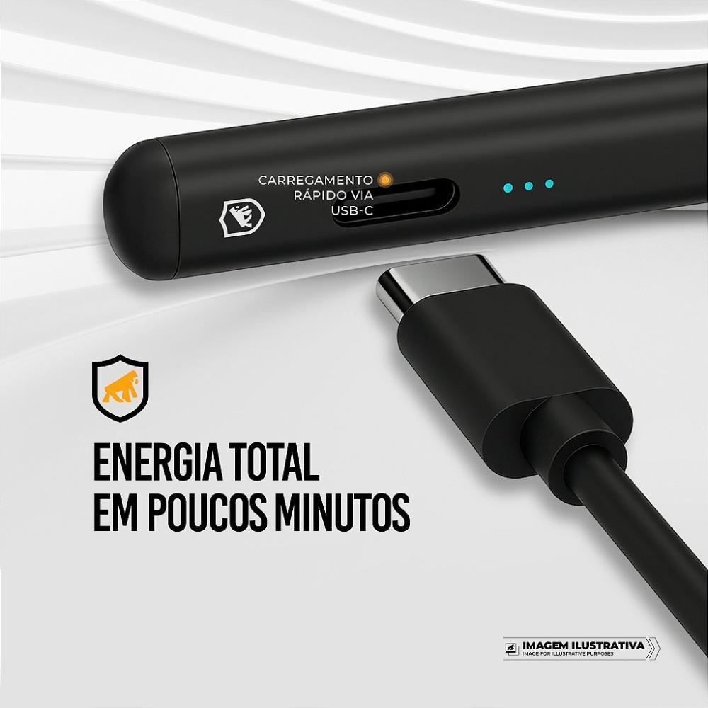 Caneta Touch Capacitiva Pro com Palm Rejection e Traço Adaptável - Preta - Gshield - 5