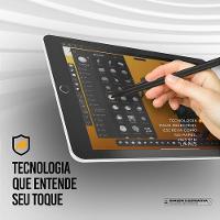 Caneta Touch Capacitiva Pro com Palm Rejection e Traço Adaptável - Preta - Gshield