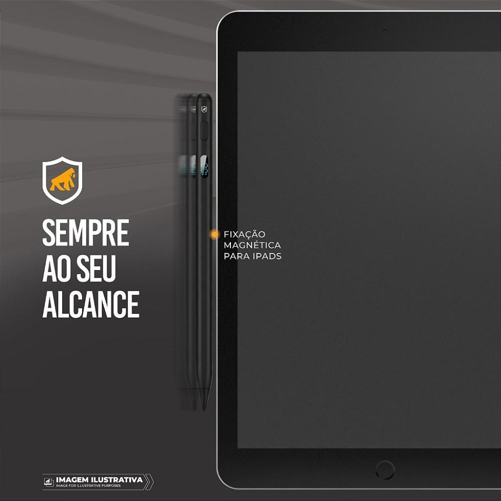 Caneta Touch Capacitiva com Visor - Palm Rejection - Dual Shock - Preta - Gshield - 3