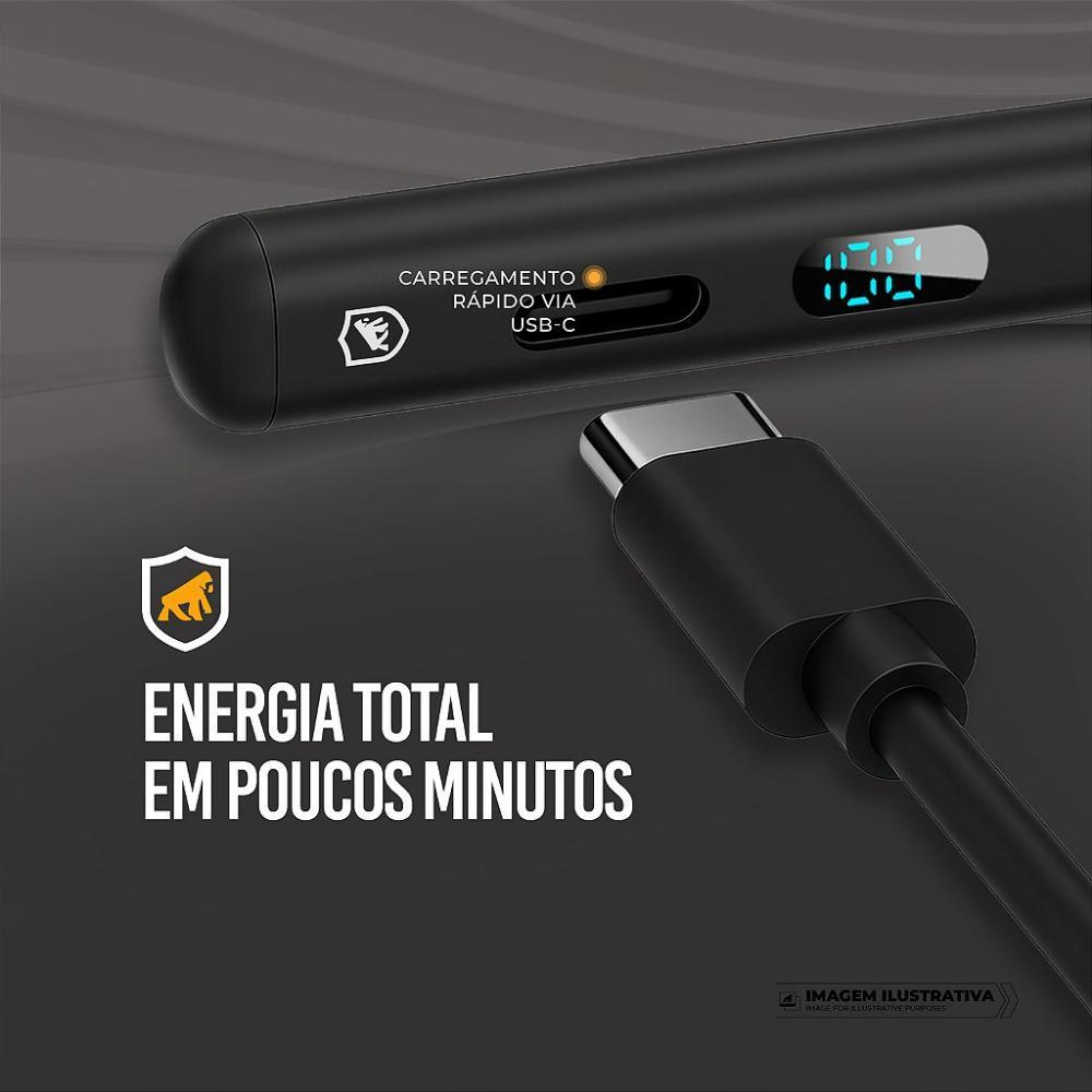 Caneta Touch Capacitiva com Visor - Palm Rejection - Dual Shock - Preta - Gshield - 5