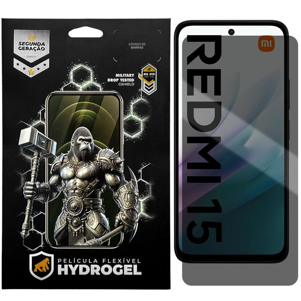 Película para Xiaomi Redmi 15 - Privacidade Hydrogel - Gshield - 1