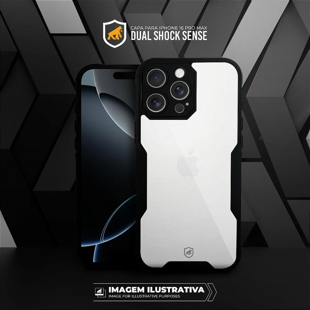Capa case capinha para iPhone 17 Pro - Dual Shock Sense Preta - Gshield - 6