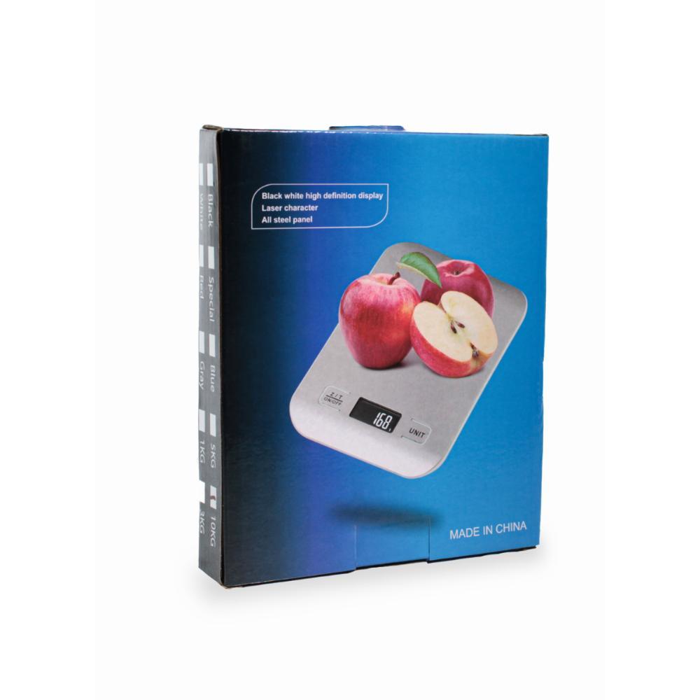 Balança Digital de Alta Precisão para Cozinha - 1g a 10kg - Aço Inox - Verde - 9