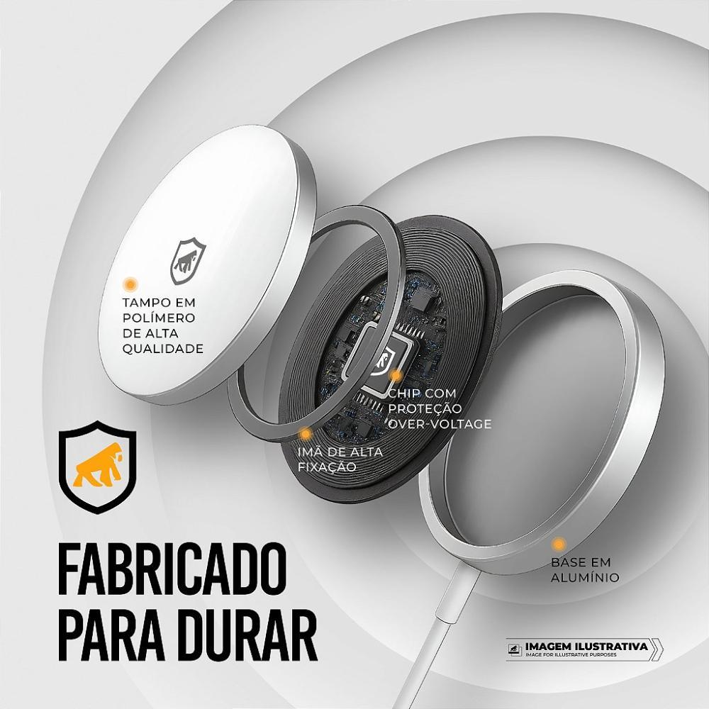 Carregador Wireless Magsafe Ultra - Branco - Gshield - 5