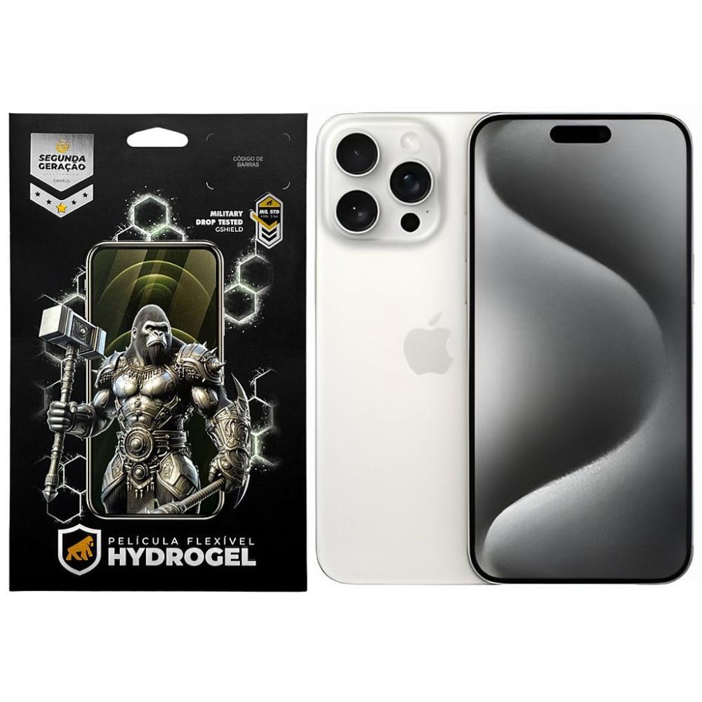 Kit Película Frontal + Traseira para iPhone 15 Pro Max - Proteção Completa - Gshield - 1