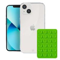 Kit Capa Crystal Slim para Iphone 13 + Ventosa VERDE Gshield - 1