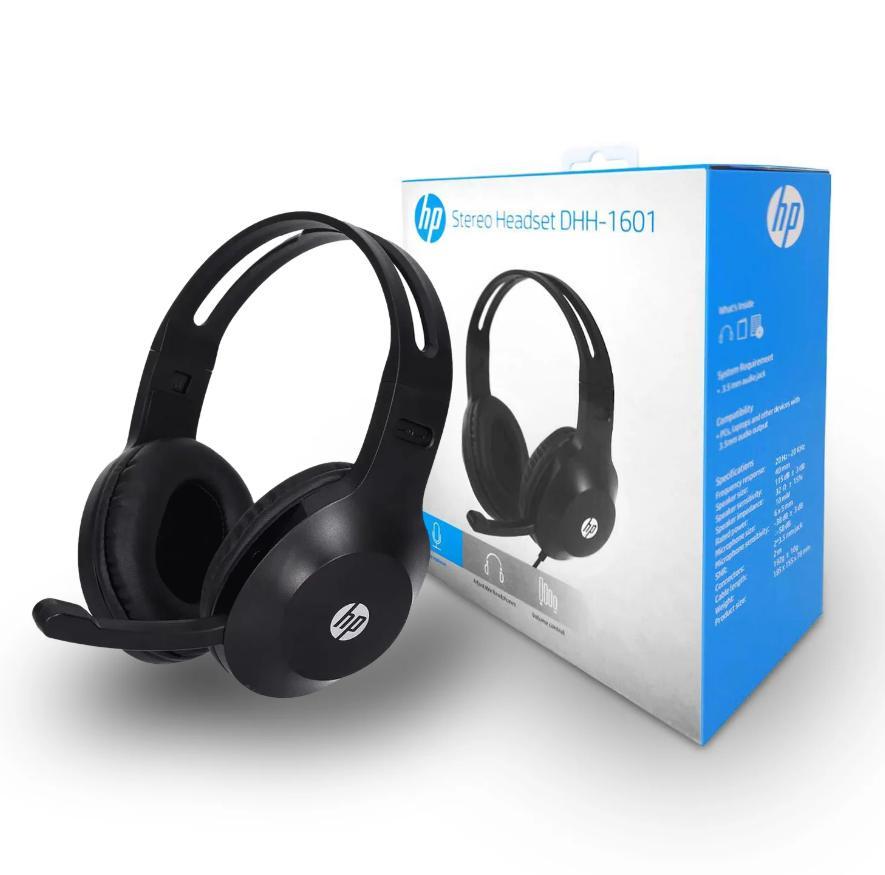 Headset Headphone com Fio P2 3.5mm com Microfone Integrado 40mm Controle de Volume - 2m - Preto - HP - 2