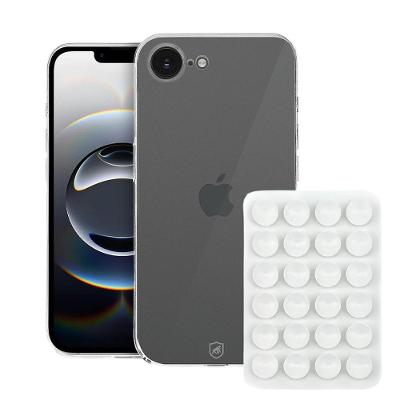 Kit Capa case capinha Crystal Slim para iPhone 16E +  Ventosa - Branca - Gshield
