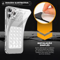 Kit Capa case capinha Crystal Slim para iPhone 16E +  Ventosa - Branca - Gshield - 5