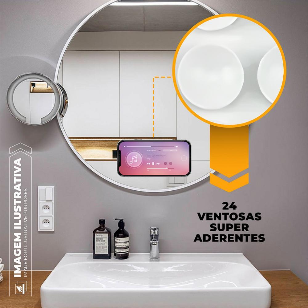 Kit Capa case capinha Crystal Slim para iPhone 13 Pro Max +  Ventosa - Branca - Gshield - 5