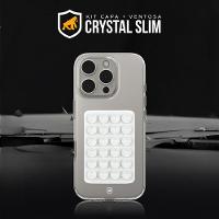 Kit Capa case capinha Crystal Slim para iPhone 13 Pro Max +  Ventosa - Branca - Gshield - 2