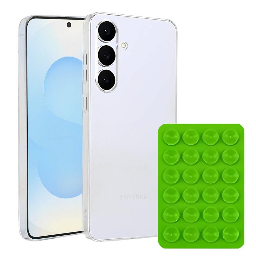 Kit Capa case capinha Crystal Slim para Samsung Galaxy S25 FE +  Ventosa - Verde - Gshield - 1