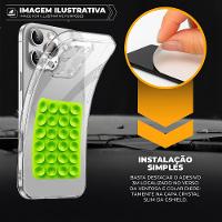 Kit Capa case capinha Crystal Slim para iPhone 13 Pro +  Ventosa - Verde - Gshield - 7