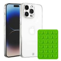 Kit Capa case capinha Crystal Slim para iPhone 14 Pro Max +  Ventosa - Verde - Gshield - 1