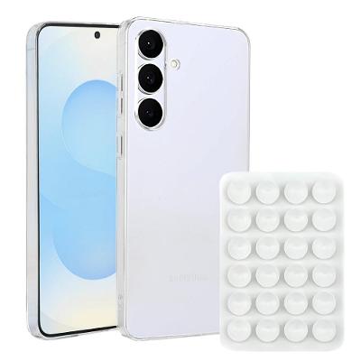 Kit Capa case capinha Crystal Slim para Samsung Galaxy S25 FE +  Ventosa - Branca - Gshield