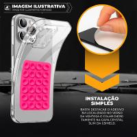 Kit Capa case capinha Crystal Slim para iPhone 14 Pro Max +  Ventosa - Rosa - Gshield