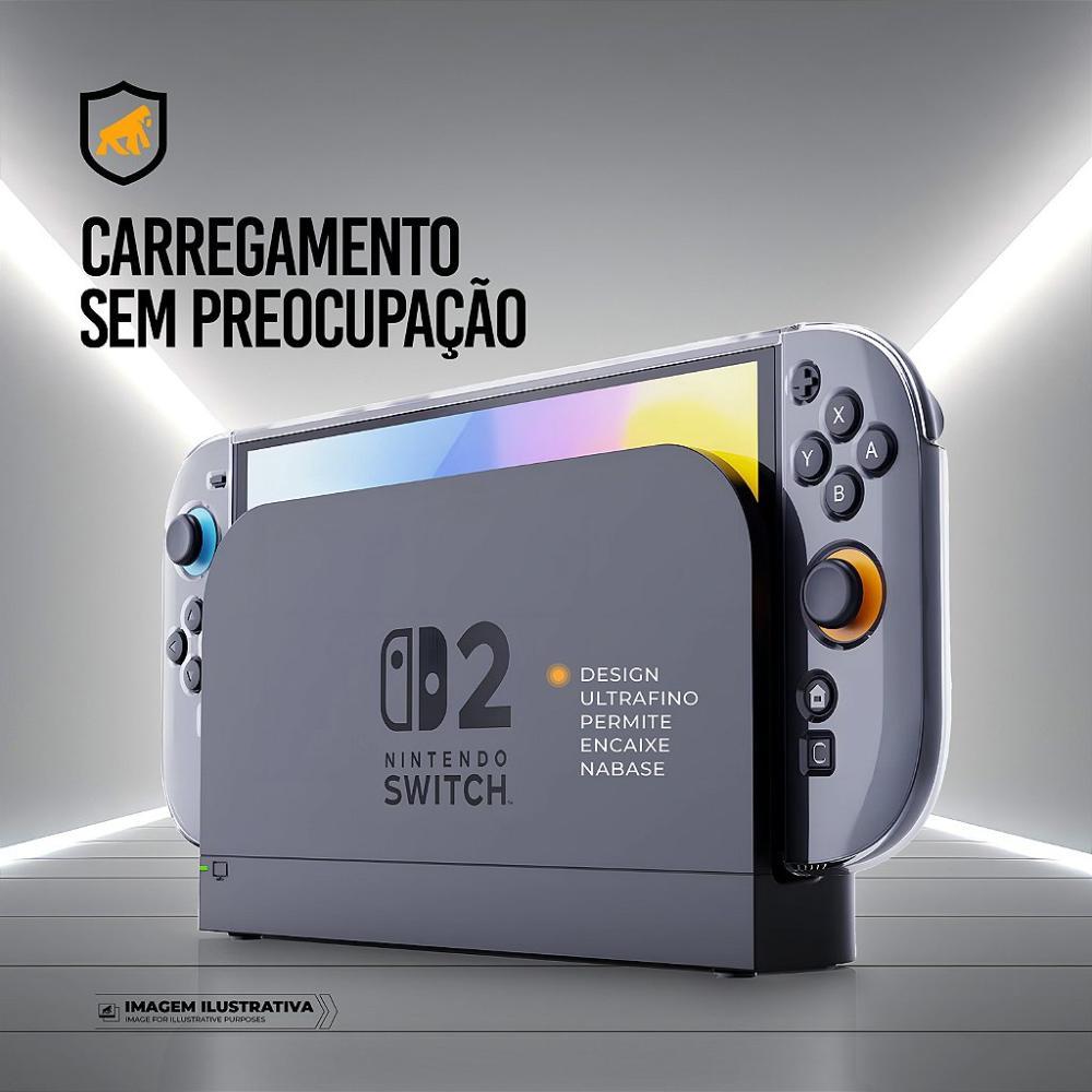 Capa case capinha para Nintendo Switch 2 - Crystal Slim - NÃO AMARELA - Gshield - 3