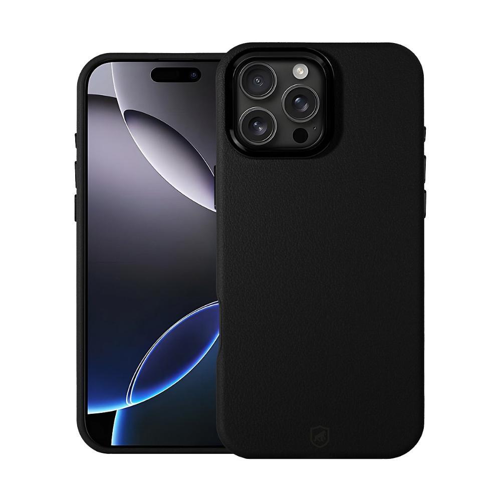 Capa case capinha para iPhone 16 Pro Max - Couro Dual Magsafe - Preta - Gshield - 1