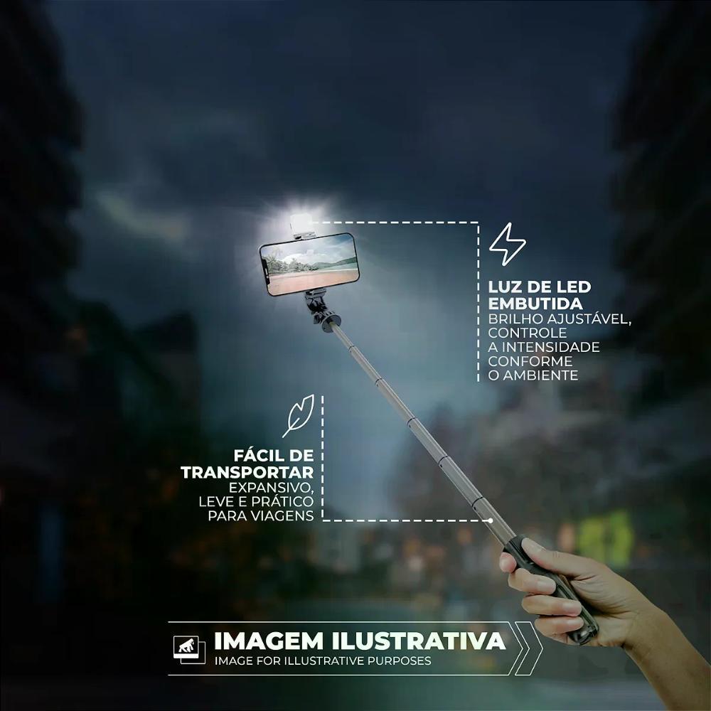 Tripé Bastão Survivor com Selfie Light - 6