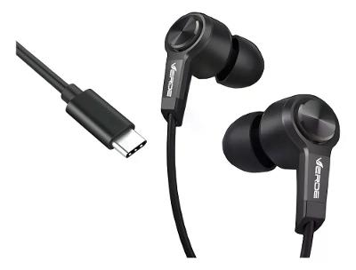 Fone de Ouvido Intra-Auricular Tipo C - Preto - Verde