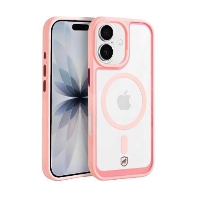 Capa case capinha para iPhone 17 - Magsafe Wave Transparente - Rosa - Gshield