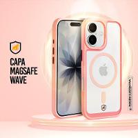 Capa case capinha para iPhone 17 - Magsafe Wave Transparente - Rosa - Gshield - 2