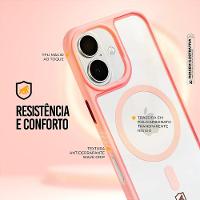 Capa case capinha para iPhone 17 - Magsafe Wave Transparente - Rosa - Gshield - 3